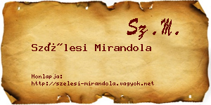 Szélesi Mirandola névjegykártya